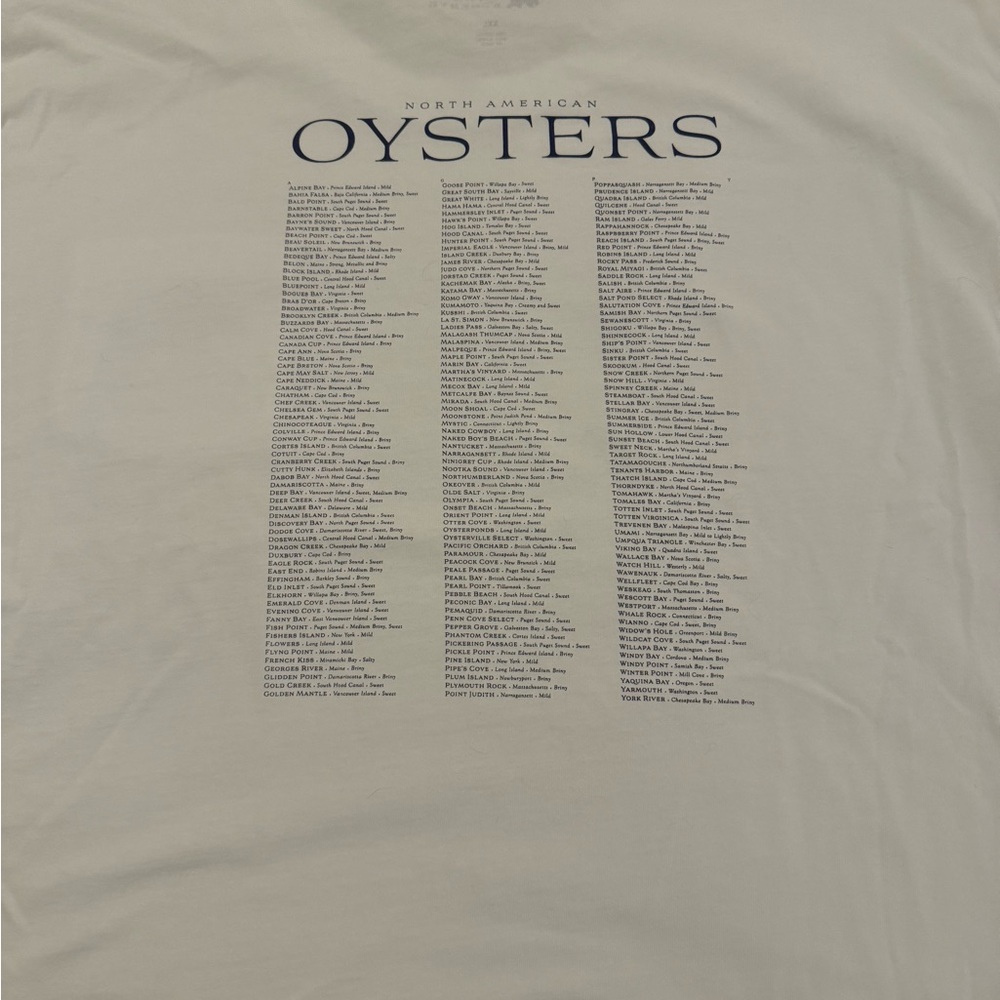 Onward reserve North American Oysters Cream Shirt